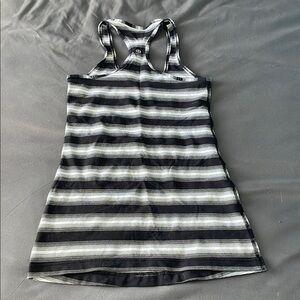 Cool Racerback Striped Black and Gray Women's